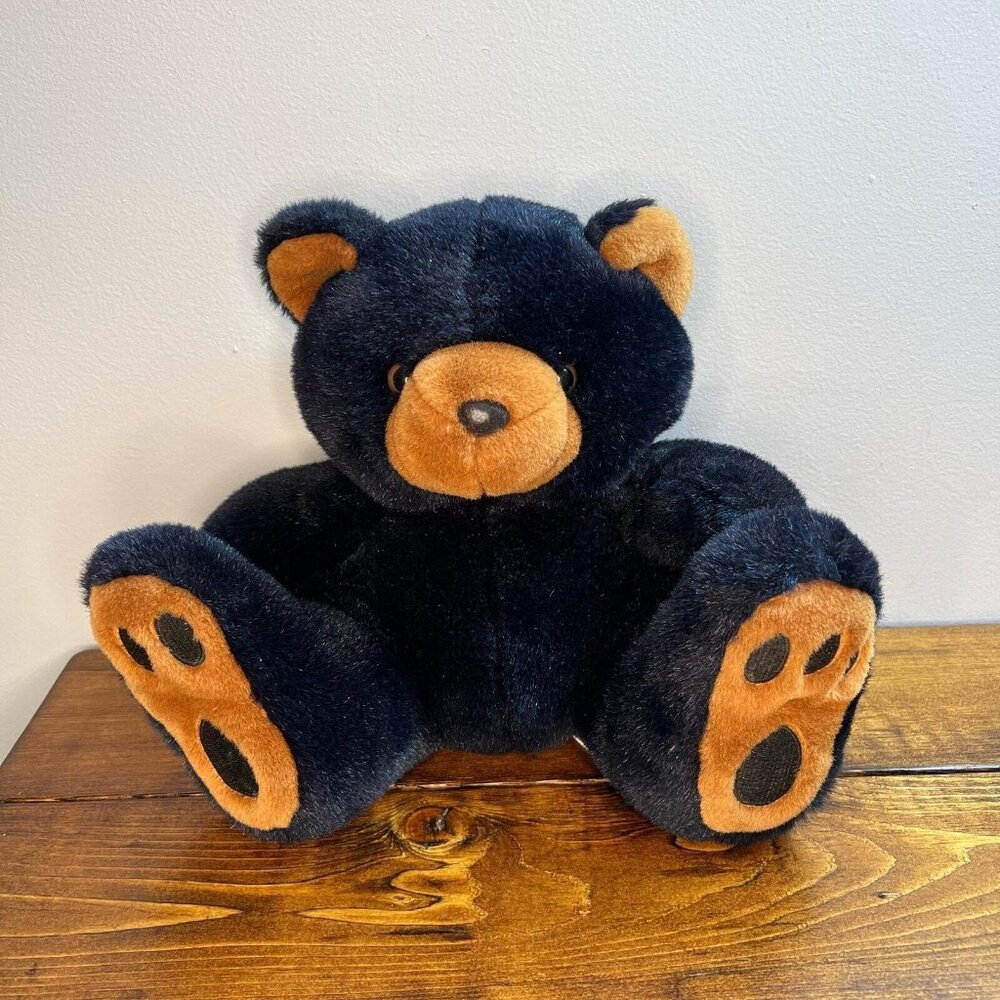 Black brown Bear Plush Big Paws Feet Super Soft & Cuddly